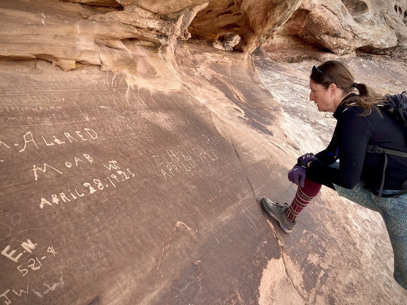 Cowboy inscriptions at Beaver Bottom