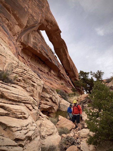 Checking out Moab Rim Arch