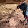 100-year-old cowboy trunk at Potato Bottom