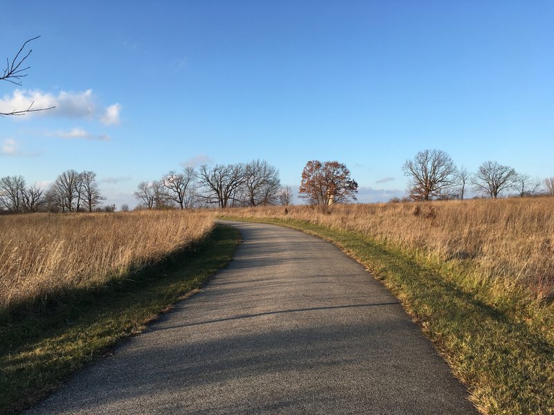 Trail is paved North of here to Fairfield Park