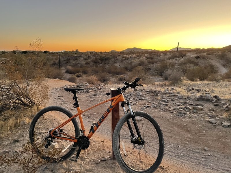 Sunset on Desert Classic trail