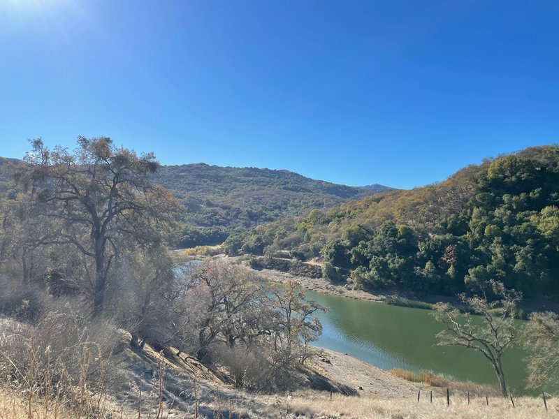 calero lake with a view of quicksilver