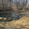 Stream crossing, rocks help cross without getting wet