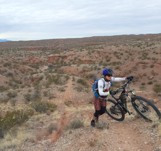 Topping out on the second big hill when riding east to west