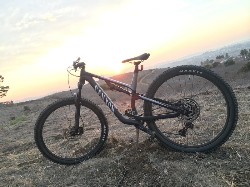 This is at Channing Park, behind the bike the trail runs all the way down to the Benicia State Park