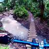 The staggered bridge feature on the Wild Turkey trail.