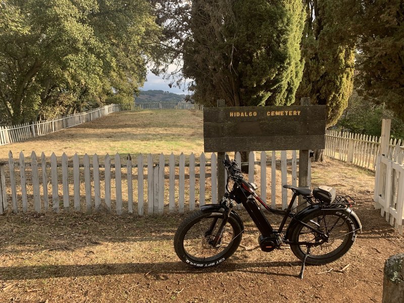 The entrance of the cemetery, and what you see is what you get.