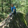 Conquered Big Rock. This is a great photo opportunity on this trail system located at the North Trail Side.