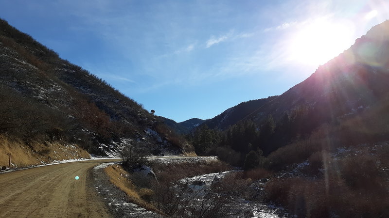 Gravel grinding up Waterton Canyon