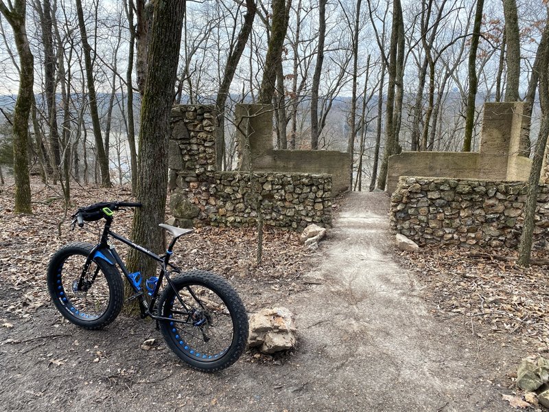 Old house foundation, scenic spot.