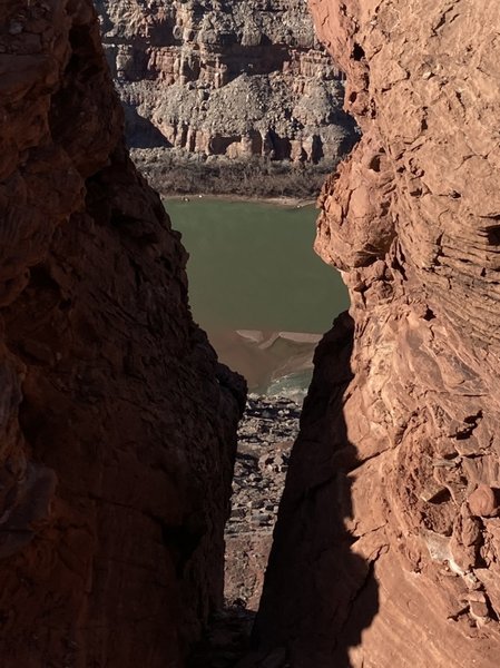 A glimpse of the Colorado River from the Needles District of Canyonlands NP