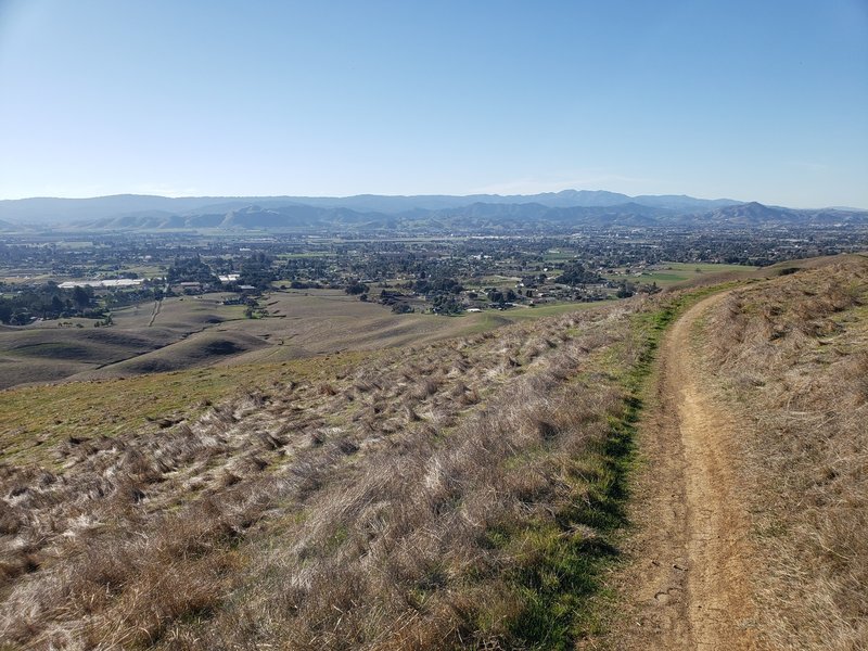 Looking out over Gilroy and the Santa Cruz Mountains