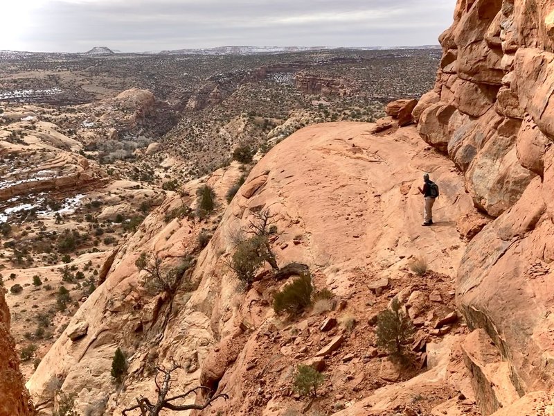 Great slickrock exploring at the end of the trail!