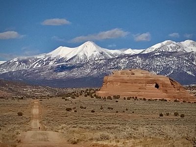 Looking Glass Rock and the Lasal Mountains