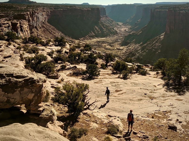 Looking down into Kane Creek from Behind The Rocks