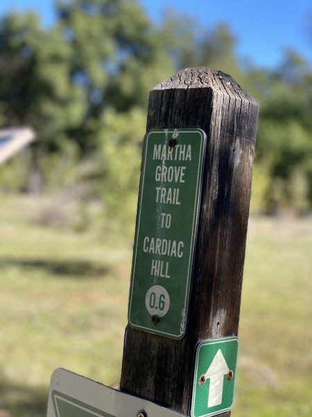 At the fork before going past the ranger station (if you are going clockwise that is)