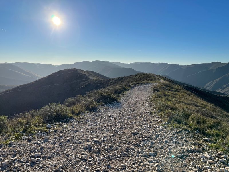 Hazard trail next to the peak