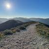 Hazard trail next to the peak