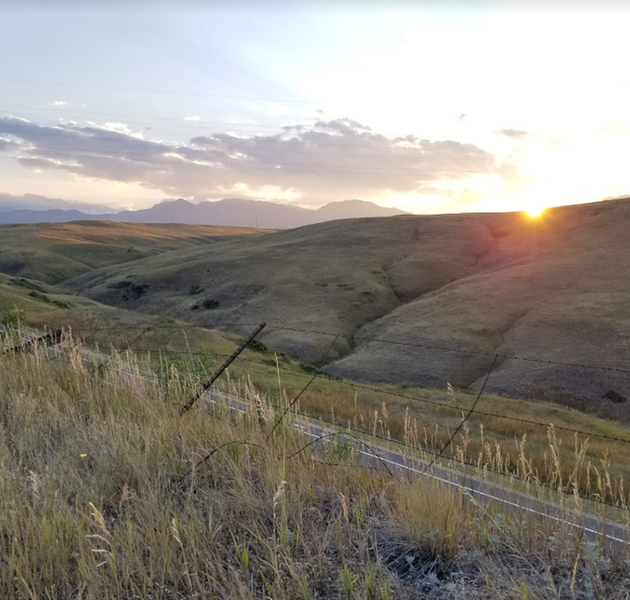 sunset on the trail