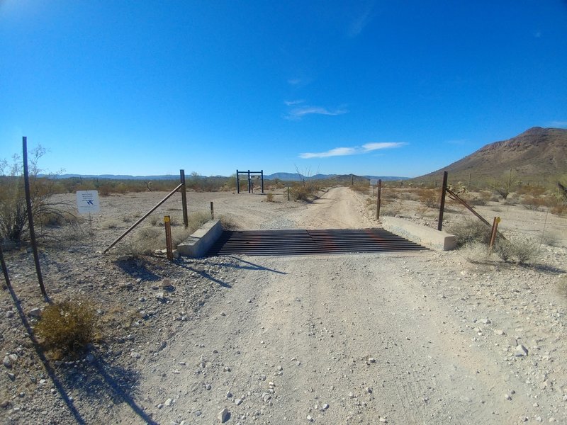 Western edge of Rasmussen Road Extended (8112) where it meets the Cabeza Prieta National Wildlife Refuge boundary. Entry onto CPNWR requires registering at the trailhead and a permit (https://luke.isportsman.net).