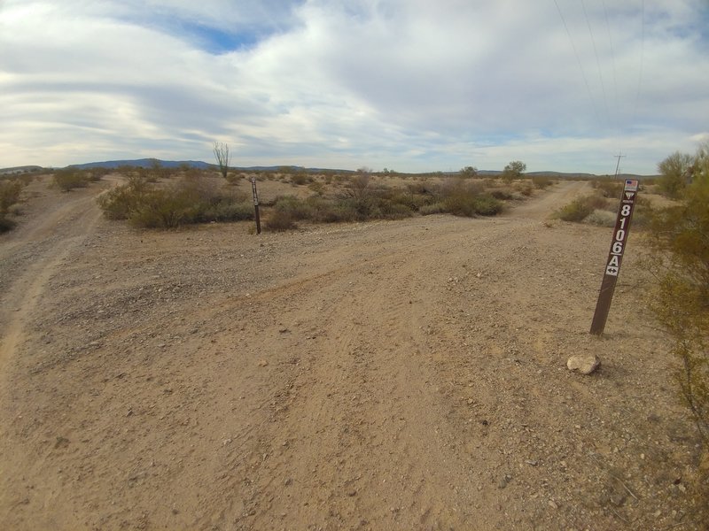 Looking NW from the intersection of Pipeline Road (8106A) and Powerline North (8109).