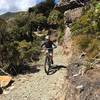 Starting the descent on the West Coast side of the ridge to Pororari Hut