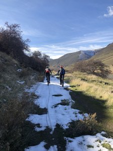 The only patch of snow was at mile 13.