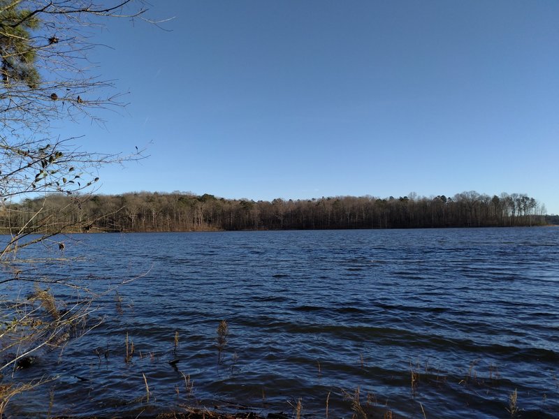 View of the lake on the South Trail.