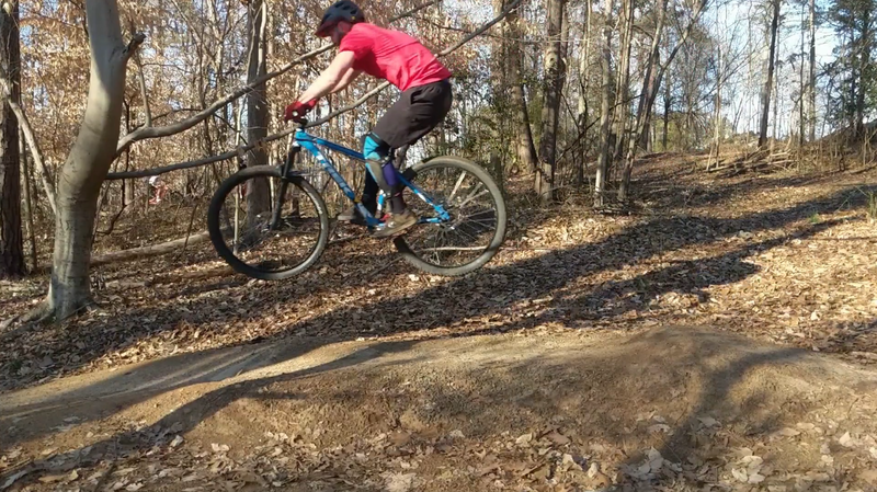 Small jump near basketball court