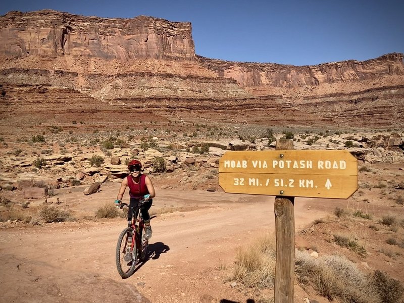 Joining the White Rim from the scenic Potash Road.