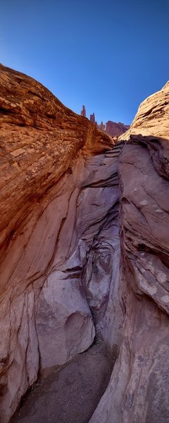 Monster Tower and Washerwoman Arch from the head of Buck Canyon