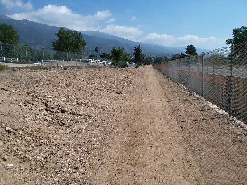 Opposite side of paved trail