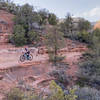 Aerie Trail. Fun intermediate trail. Technical Rock gardens, but doable!