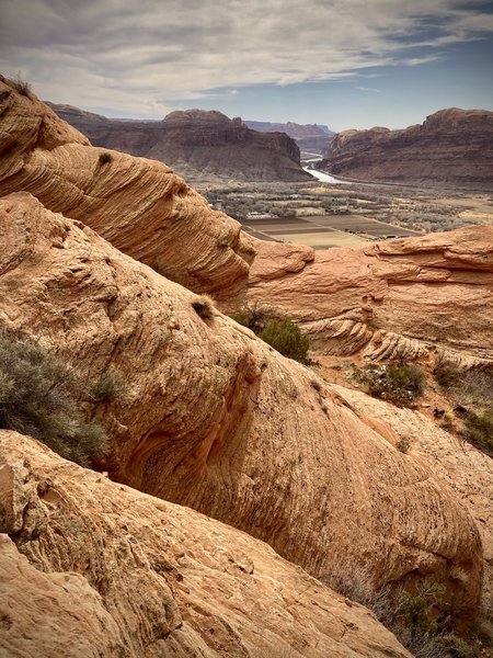 View of The Portal, where the Colorado River leaves Spanish Valley (Moab)