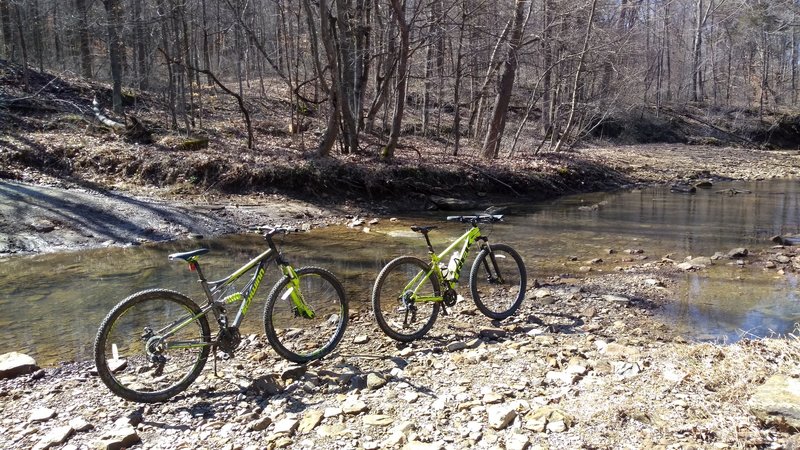 Another one of the rideable creek crossings.