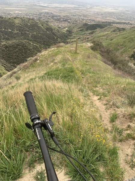 First overlook spot. About 3 miles up or so.