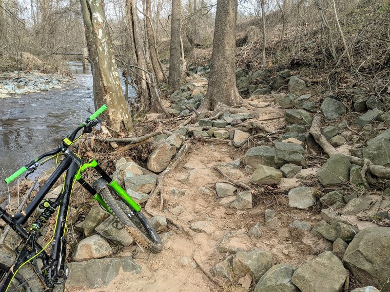 Another technical part of The Rocks trail.