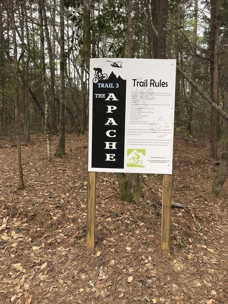 Beginning trail sign.