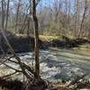 Creek near the start of the rail trail bridges.