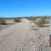 BLM 8112E marker at southern terminus of No Fees, where it intersects with Rasmussen Extended.