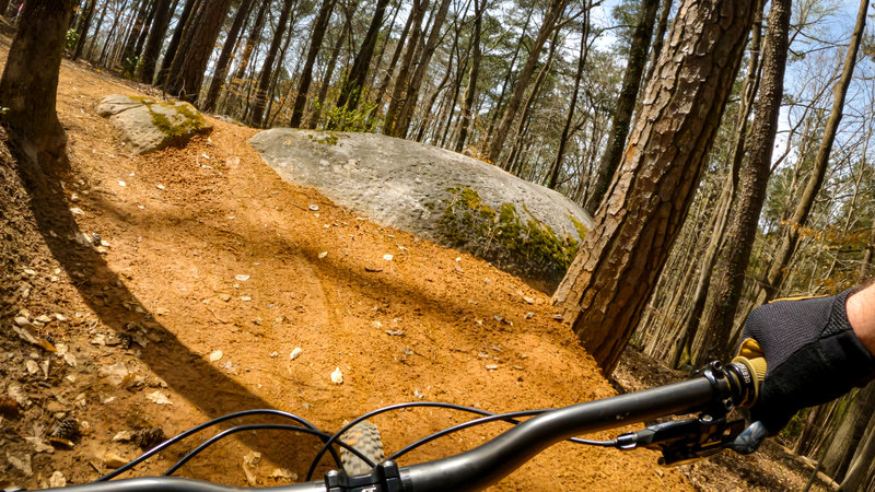 Corner going into fun rock feature.