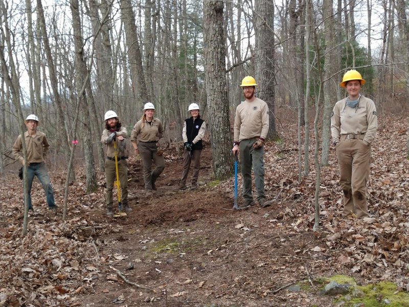 CCA Workers adding new section of trail!