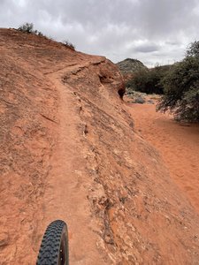 This is a back way up before the big climb up on Prospector.