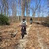 Riding Bartley Ridge right after overnight storm early spring