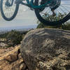 A rock jump to the side of the trail.