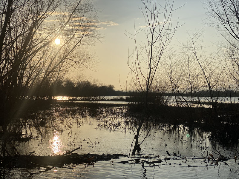 Sunset over McDougal Lake