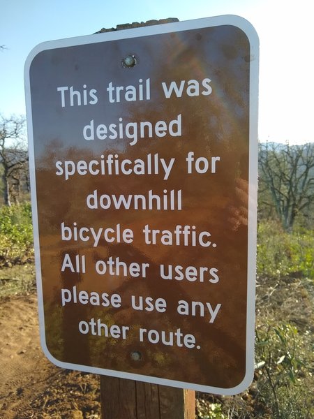 Trail sign.