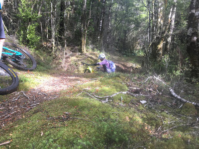 Navigating one of the dropouts in the traIL