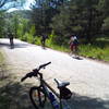 Weekend riders with their rental bikes