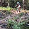 Mckenna sending the rock roll on the northwest bluff section of the loop